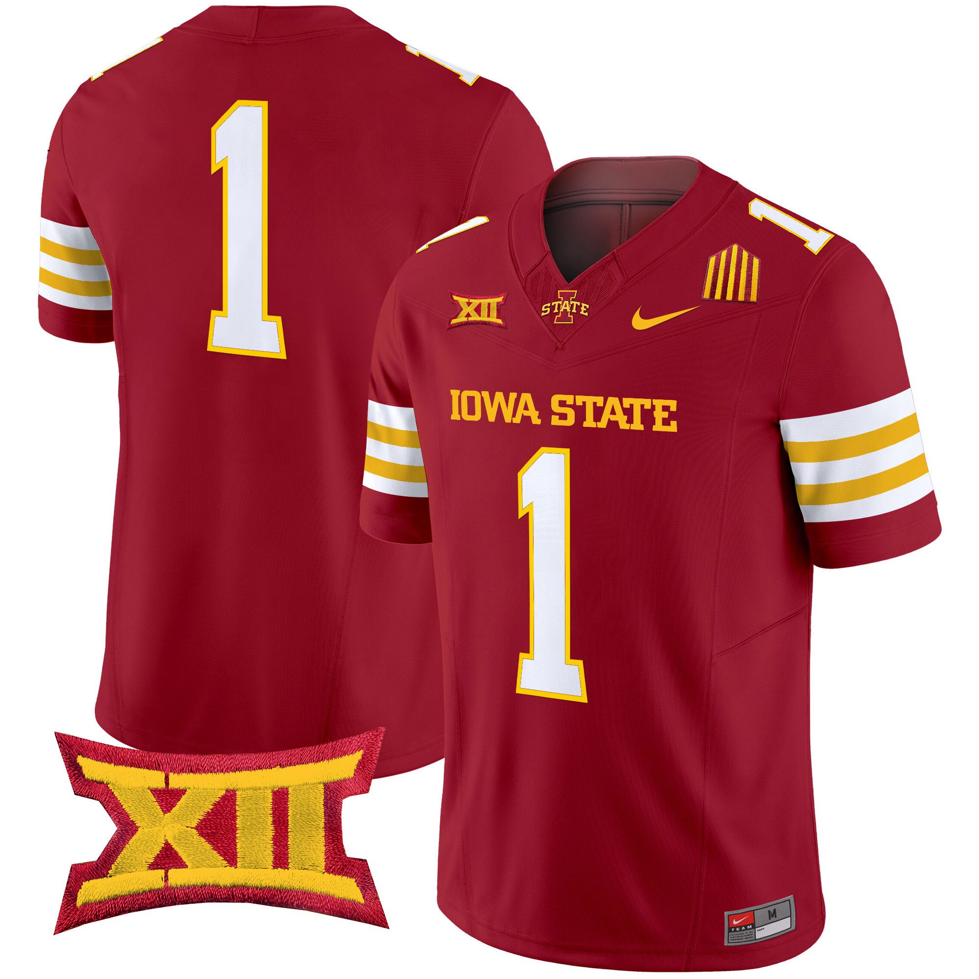 Men Iowa State Cyclones #1 No Name Red Nike 2024 Vapor Limited NCAA Jersey style 1->->NCAA Jersey